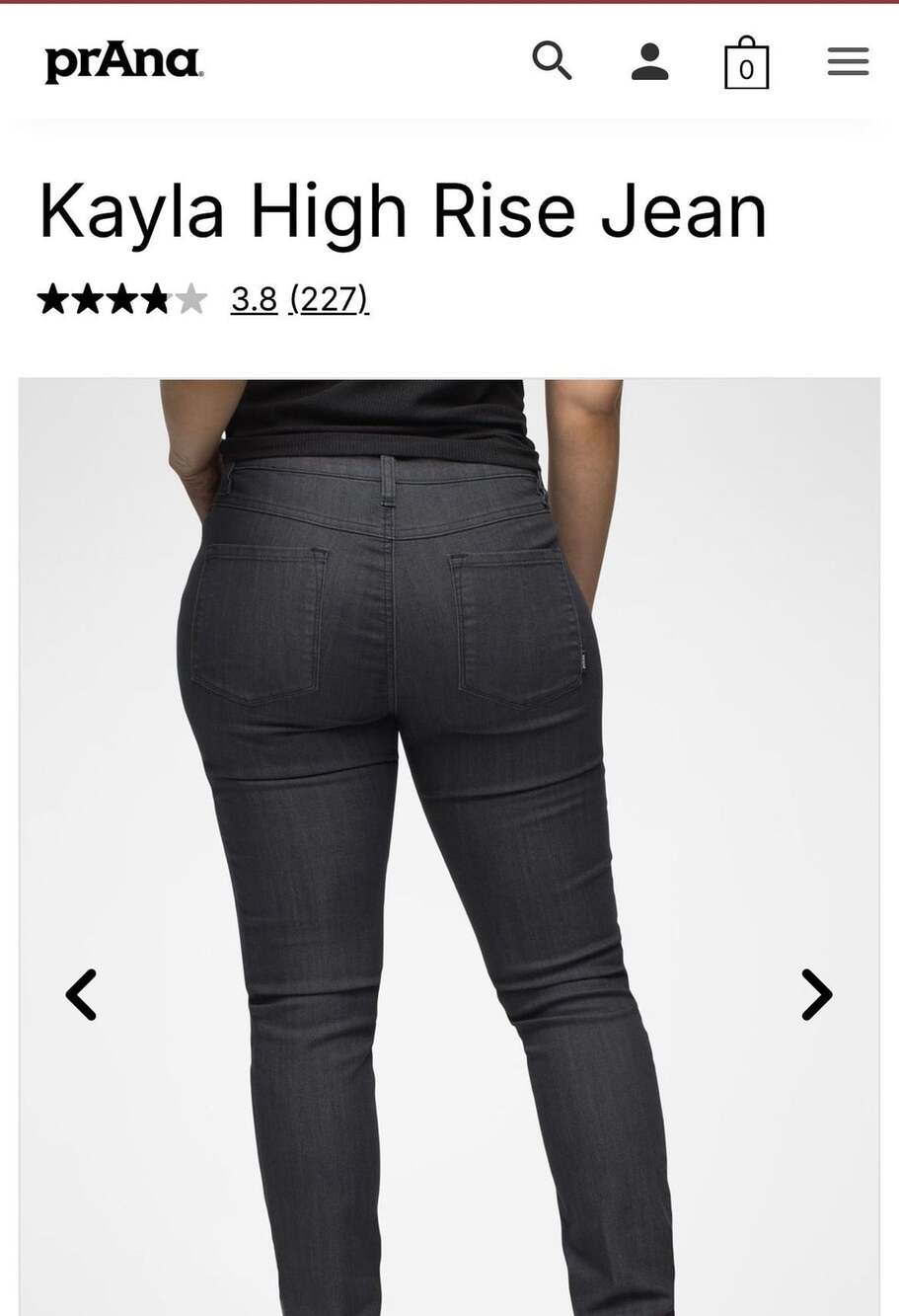 Size 12 Regular prAna Women's Kayla High Rise Stretch Denim Jeans STRETCH